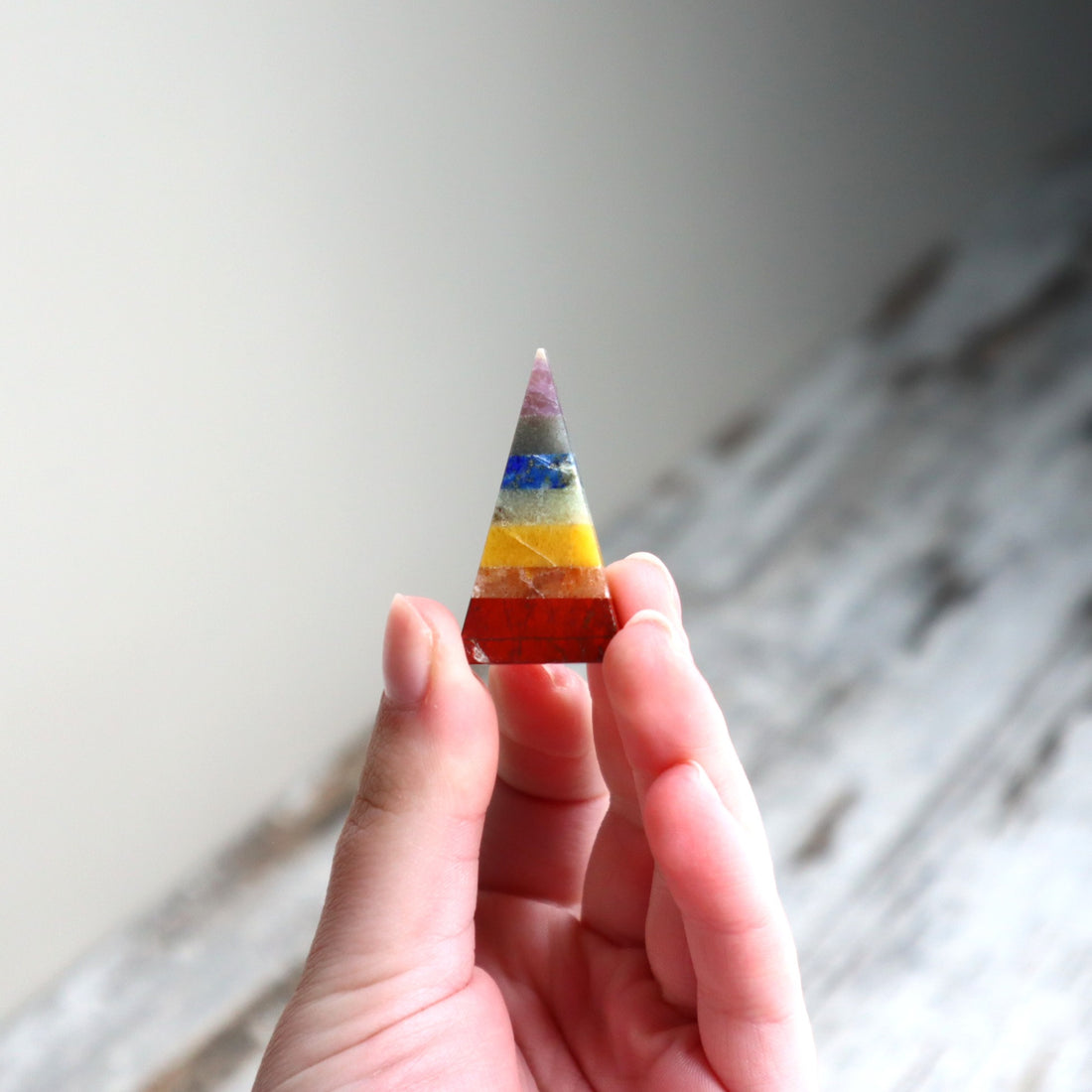 Chakra Bonded Mini Pyramid | Balance, Alignment &amp; Positive Energy