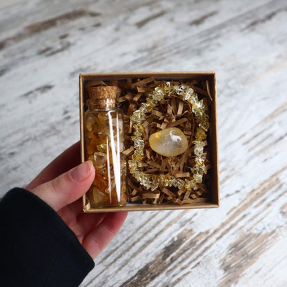 'Dream, Believe, Achieve' Chip Gift Box | Citrine