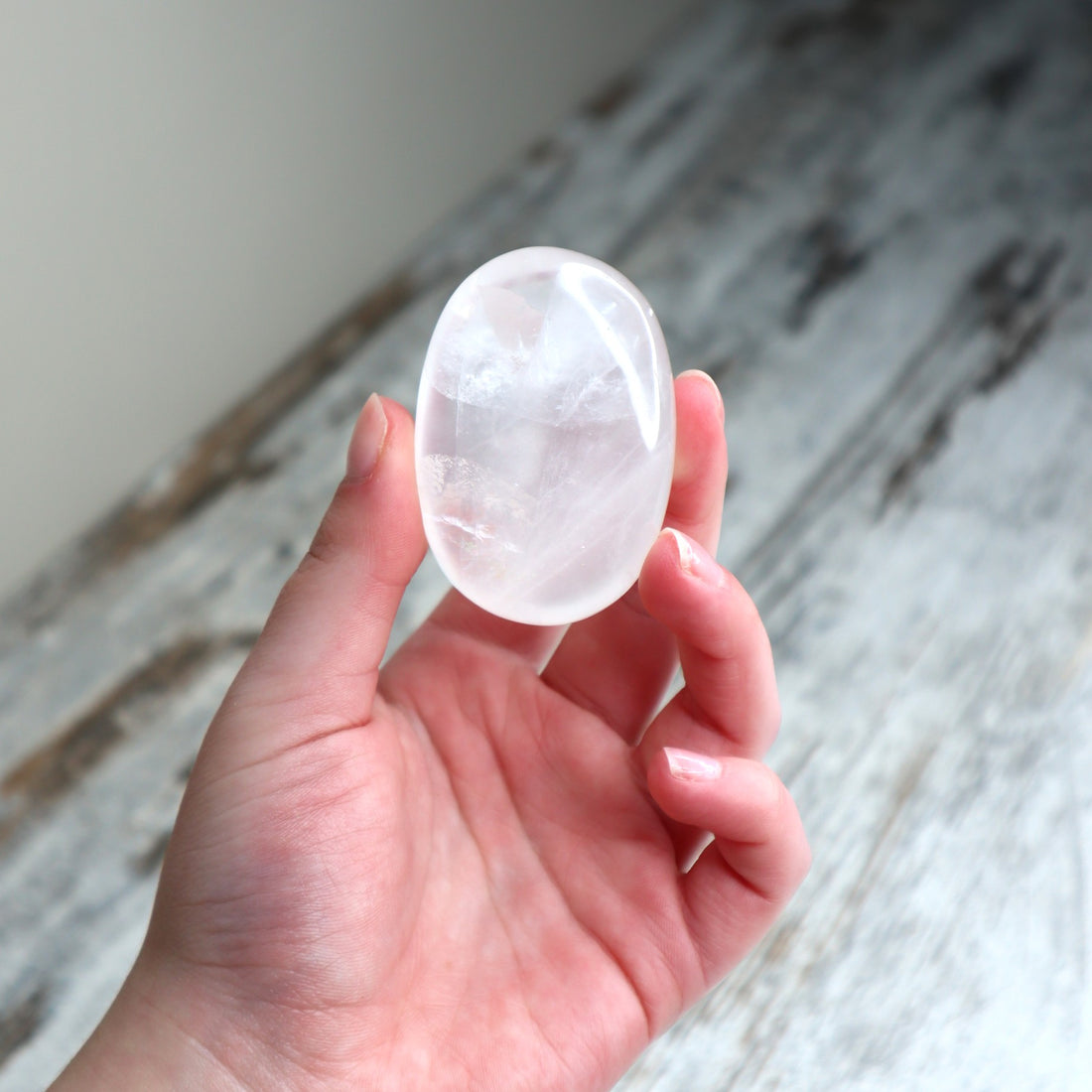Clear Quartz Palm Stone | Clarity, Amplification &amp; Alignment