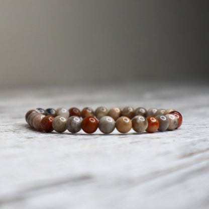 Coral Jasper Bead Bracelet | 6mm | Nurturing, Stability & Emotional Strength
