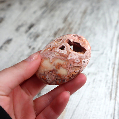 Crazy Lace Agate Druzy Palm Stone | Grounded Clarity, Inner Balance & Gentle Protection