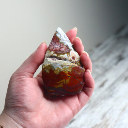 Crazy Lace Agate Tear Drop | Grounding, Vitality & Emotional Balance