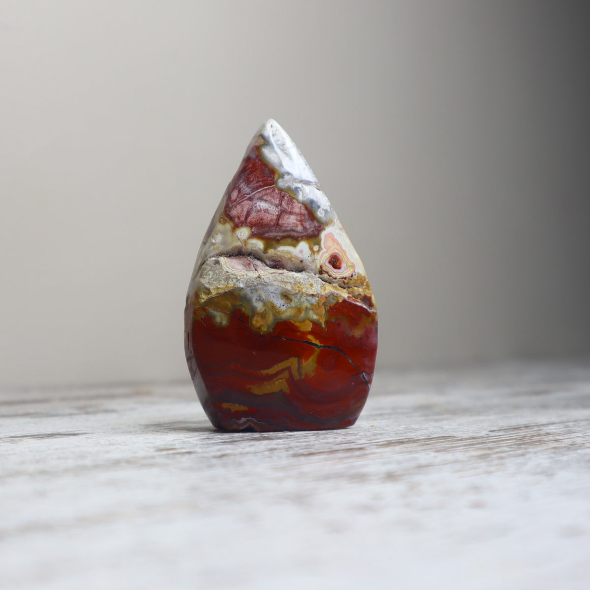 Crazy Lace Agate Tear Drop | Grounding, Vitality &amp; Emotional Balance
