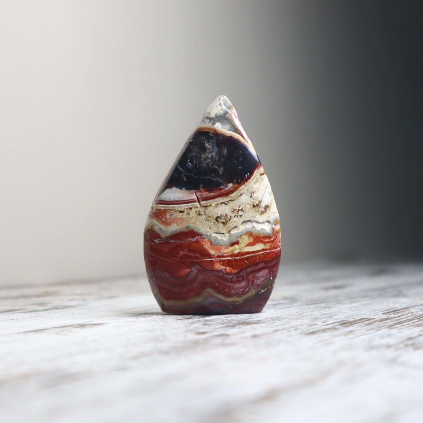 Crazy Lace Agate Tear Drop | Grounding, Vitality & Emotional Balance