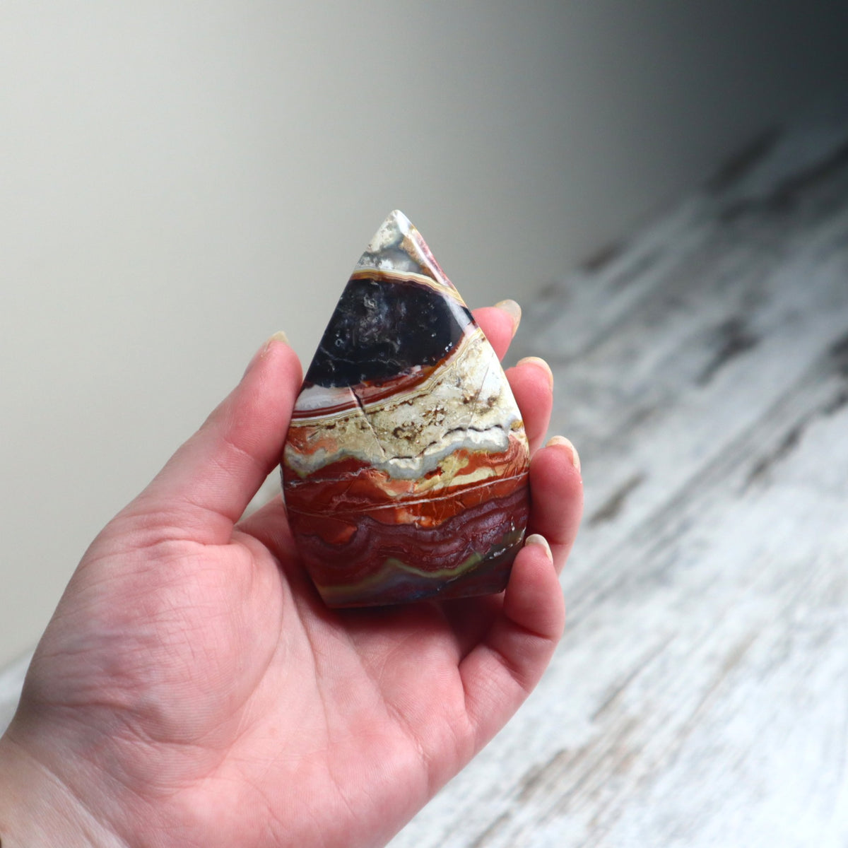 Crazy Lace Agate Tear Drop | Grounding, Vitality &amp; Emotional Balance