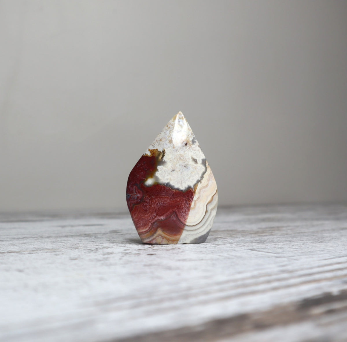 Crazy Lace Agate Teardrop | Balance, Grounding &amp; Soft Strength
