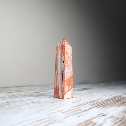 Pink Crazy Lace Agate Tower | Joyful & Heart-Healing