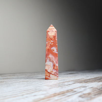 Pink Crazy Lace Agate Tower | Joyful & Heart-Healing