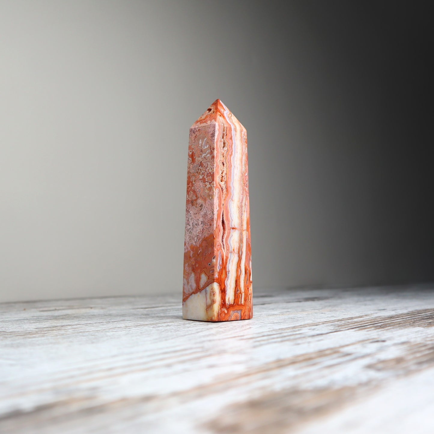 Pink Crazy Lace Agate Tower | Joyful & Heart-Healing