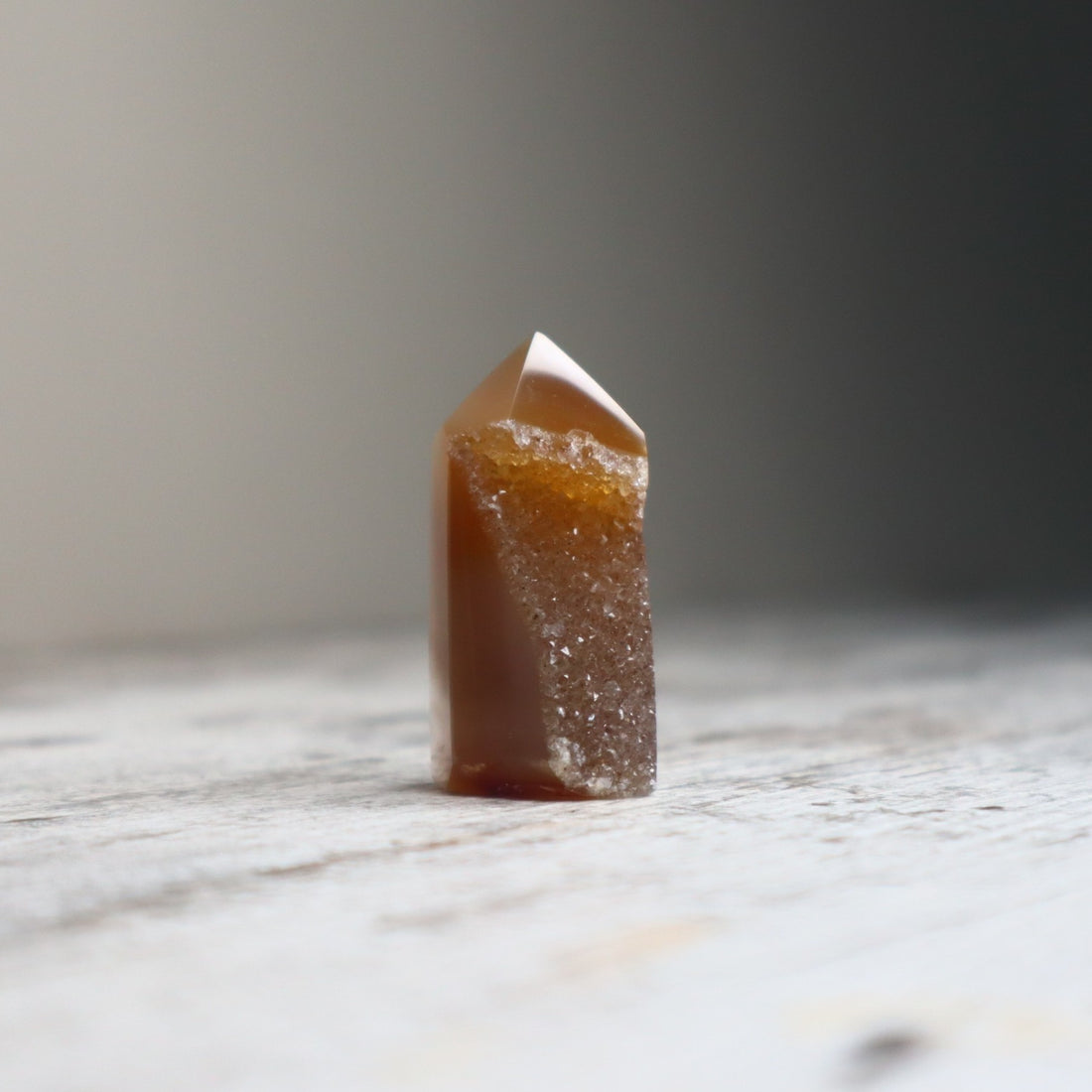 Druzy Honey Agate Tower | Warmth + Grounded Optimism