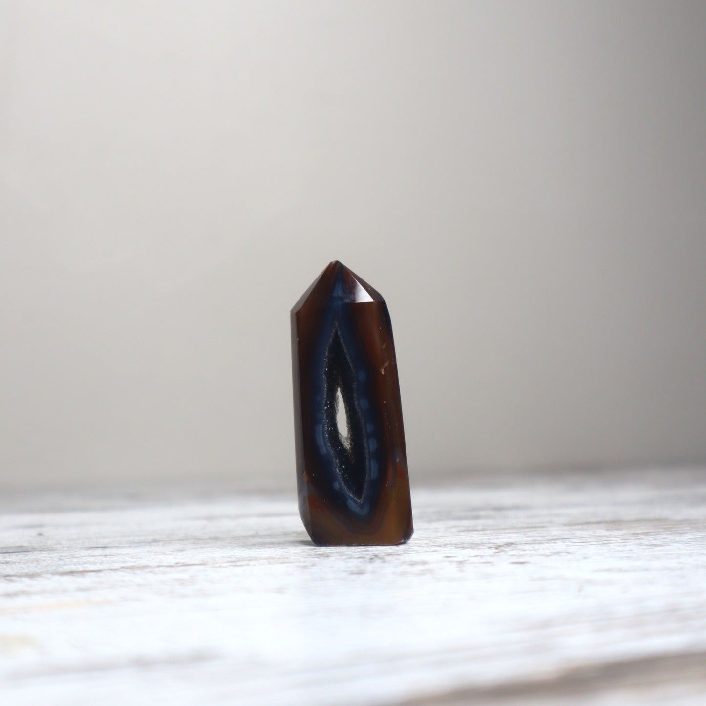 Druzy Midnight Agate Tower | Intuition + Protective Balance