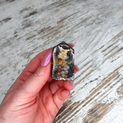 Rainbow Druzy Agate Tower | Inner Glow + Energetic Harmony