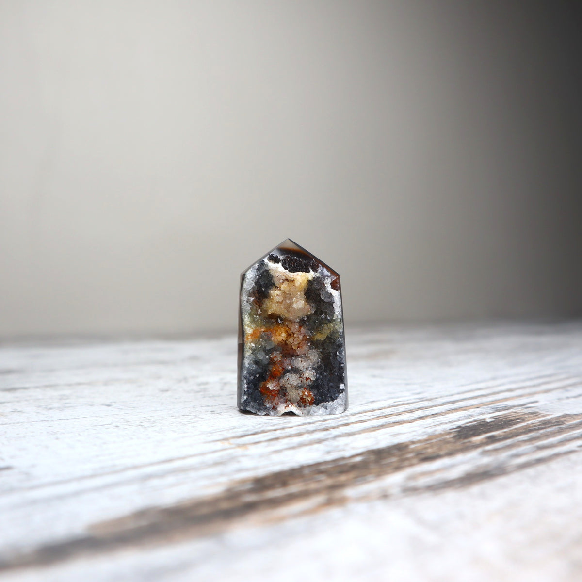 Druzy Rainbow Agate Tower | Inner Glow + Energetic Harmony