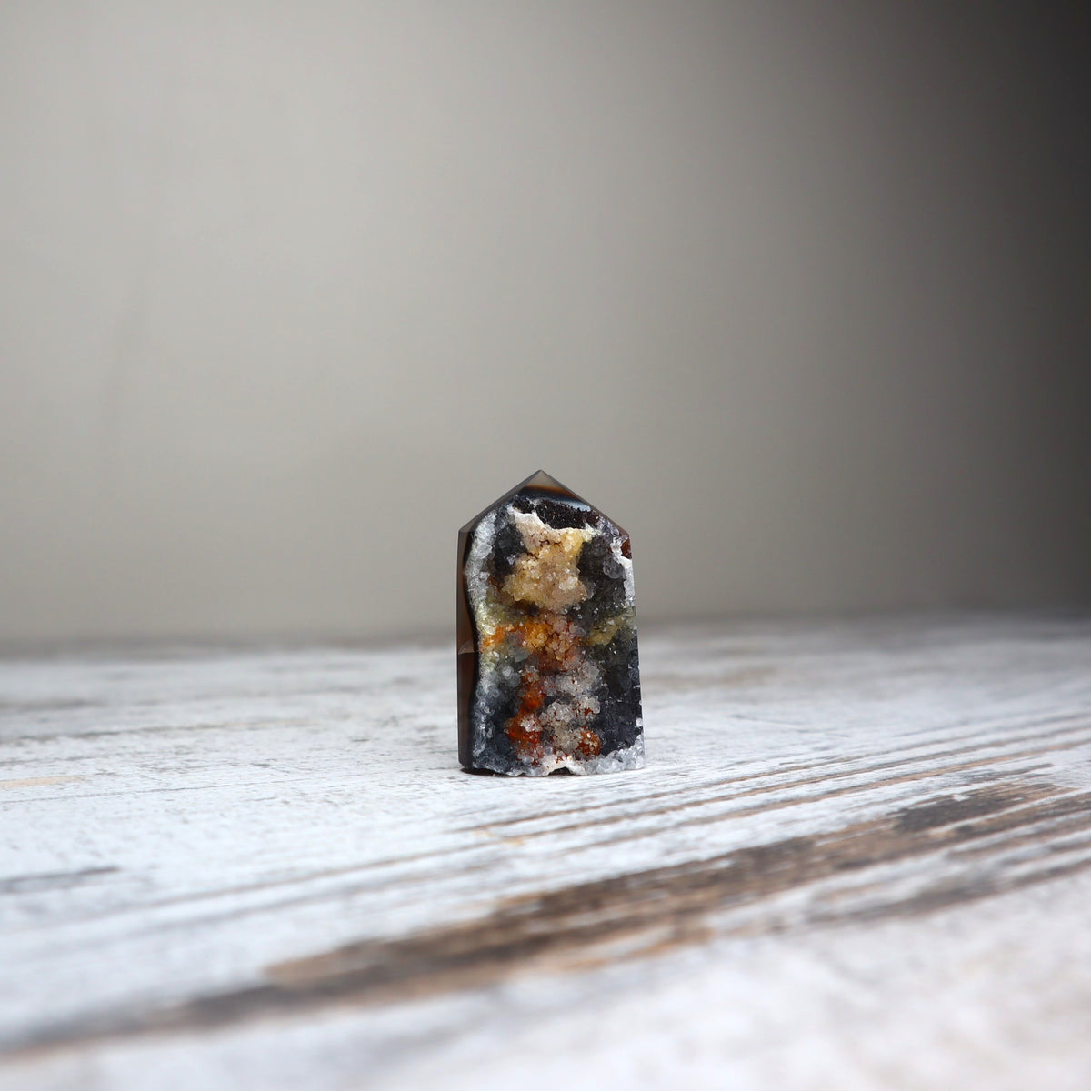 Druzy Rainbow Agate Tower | Inner Glow + Energetic Harmony