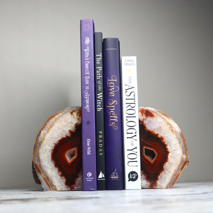 Druzy Agate & Quartz Bookends | Grounding, Strength & Energetic Protection