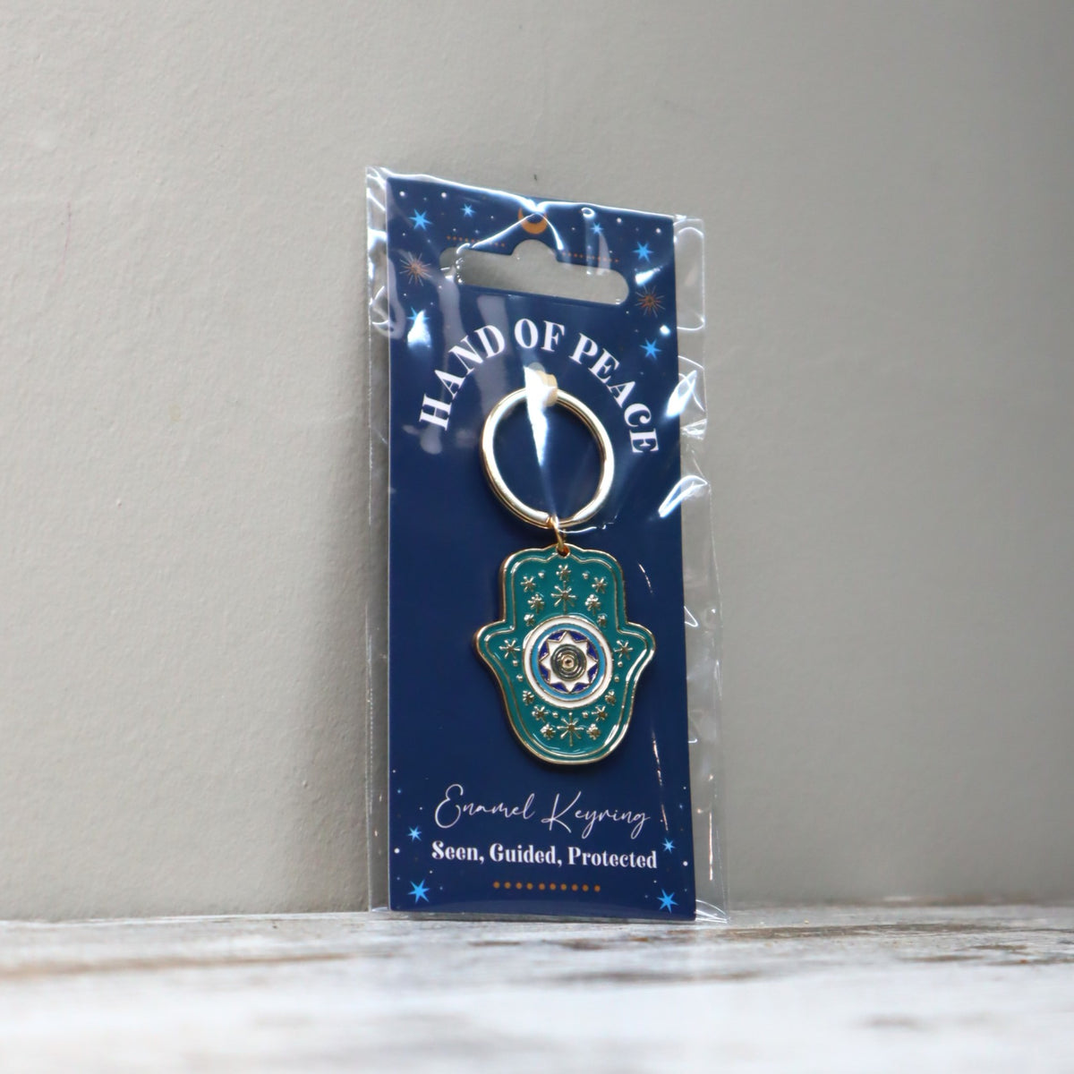Hand of Peace Hamsa Keyring | Protection, Calm &amp; Positive Intentions
