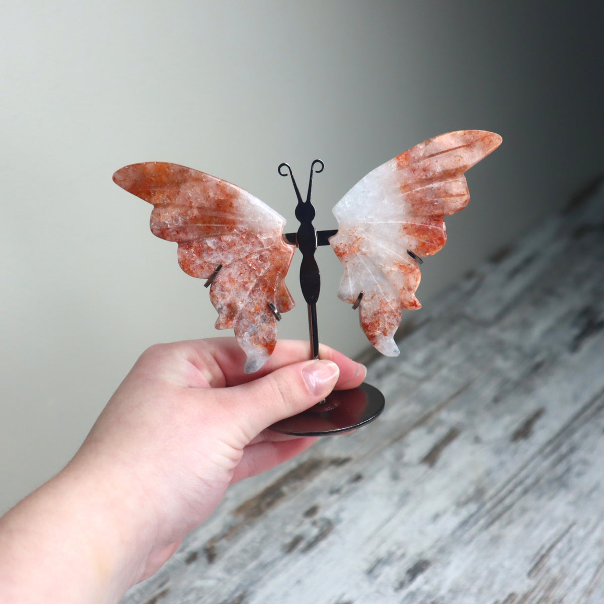 Fire Quartz Butterfly on Stand | Vitality, Courage &amp; Inspired Action