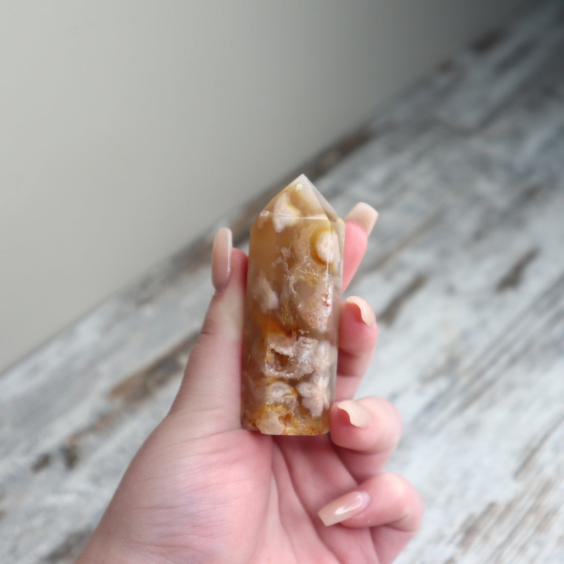 Flower Agate Point | Emotional Healing, Growth &amp; Possibility