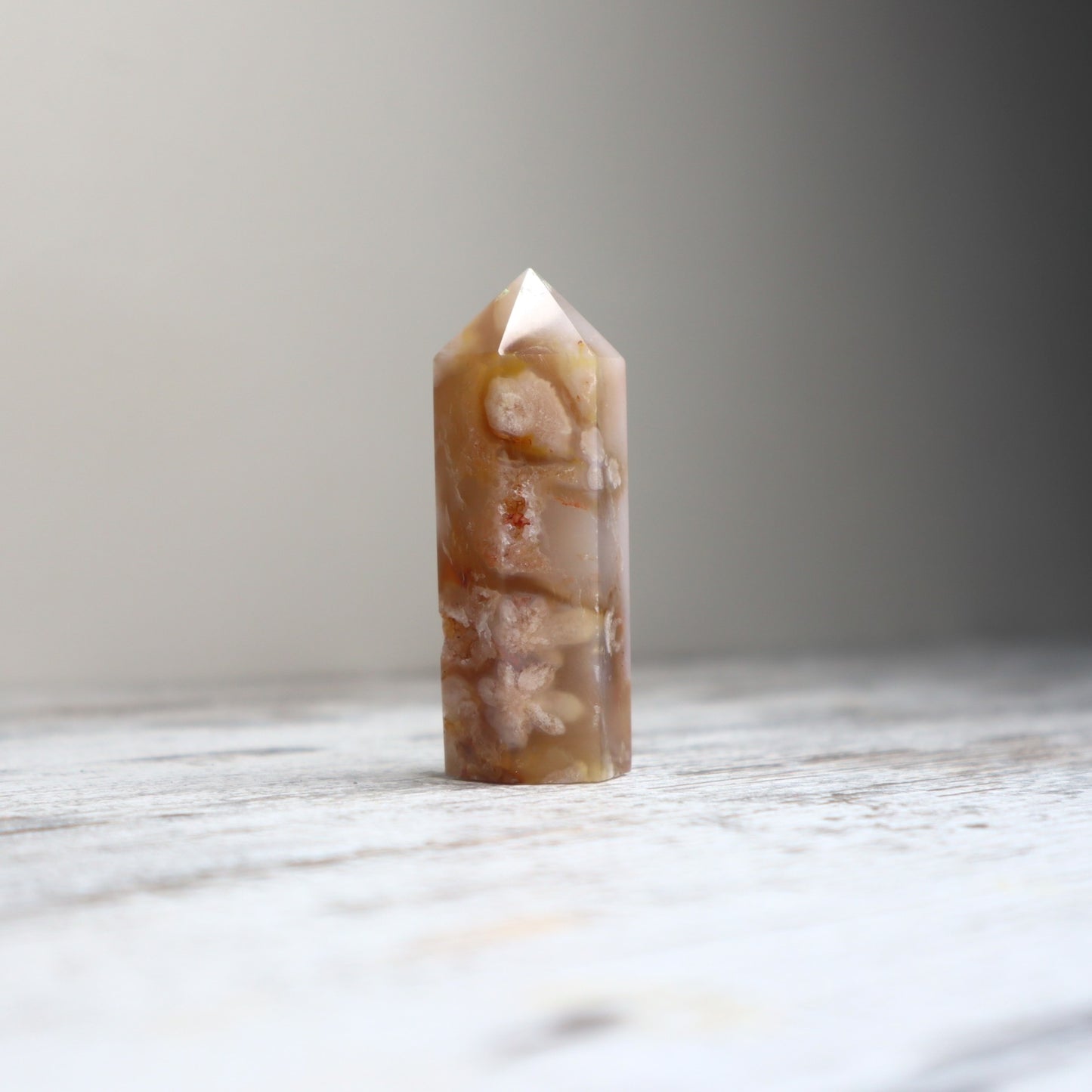 Flower Agate Point | Emotional Healing, Growth & Possibility