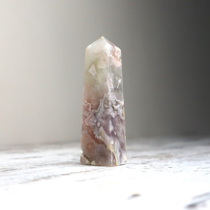 Flower Agate Tower | Growth, New Beginnings & Heart Awakening