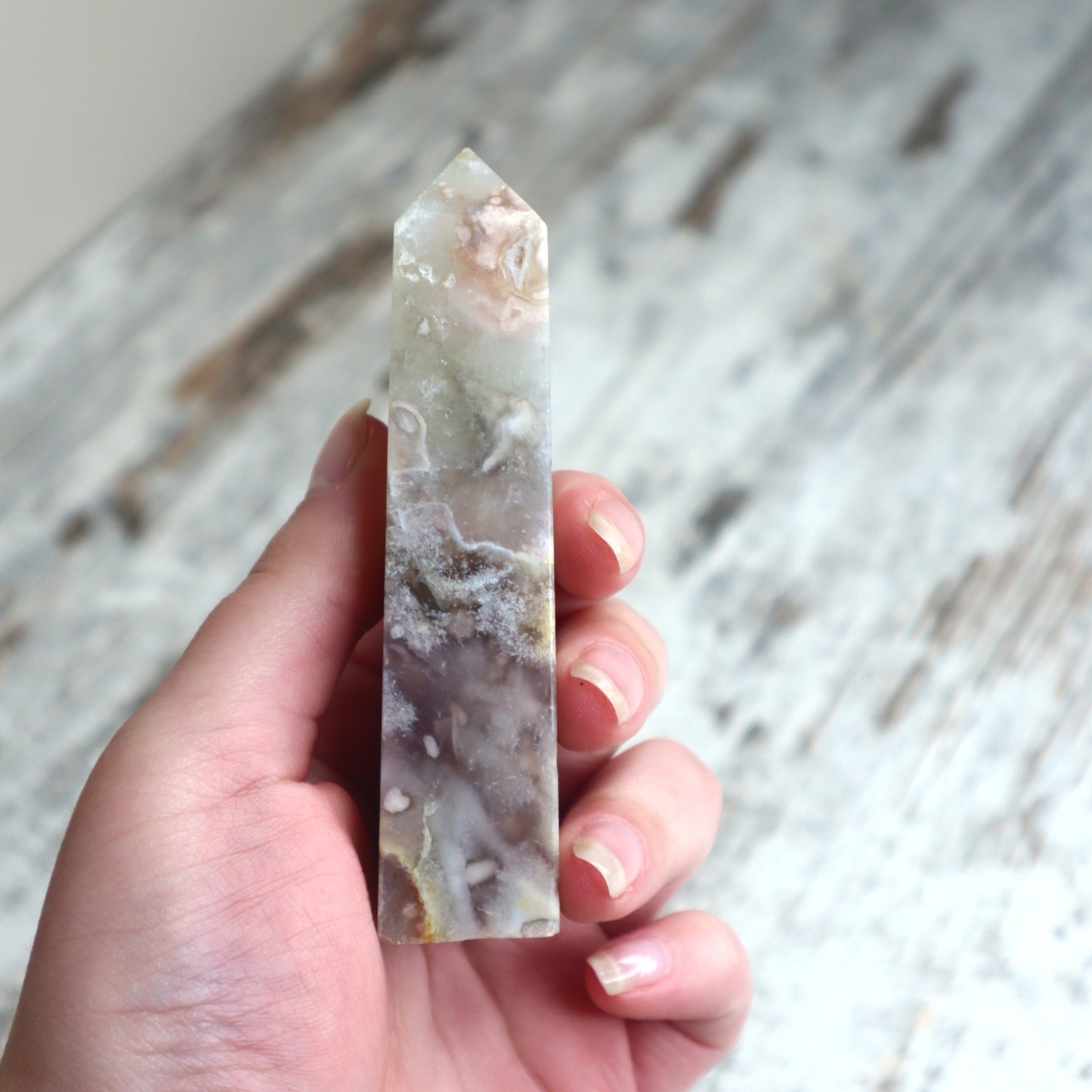 Flower Agate Tower | Growth, New Beginnings & Heart Awakening