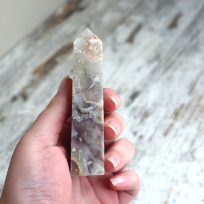 Flower Agate Tower | Growth, New Beginnings & Heart Awakening