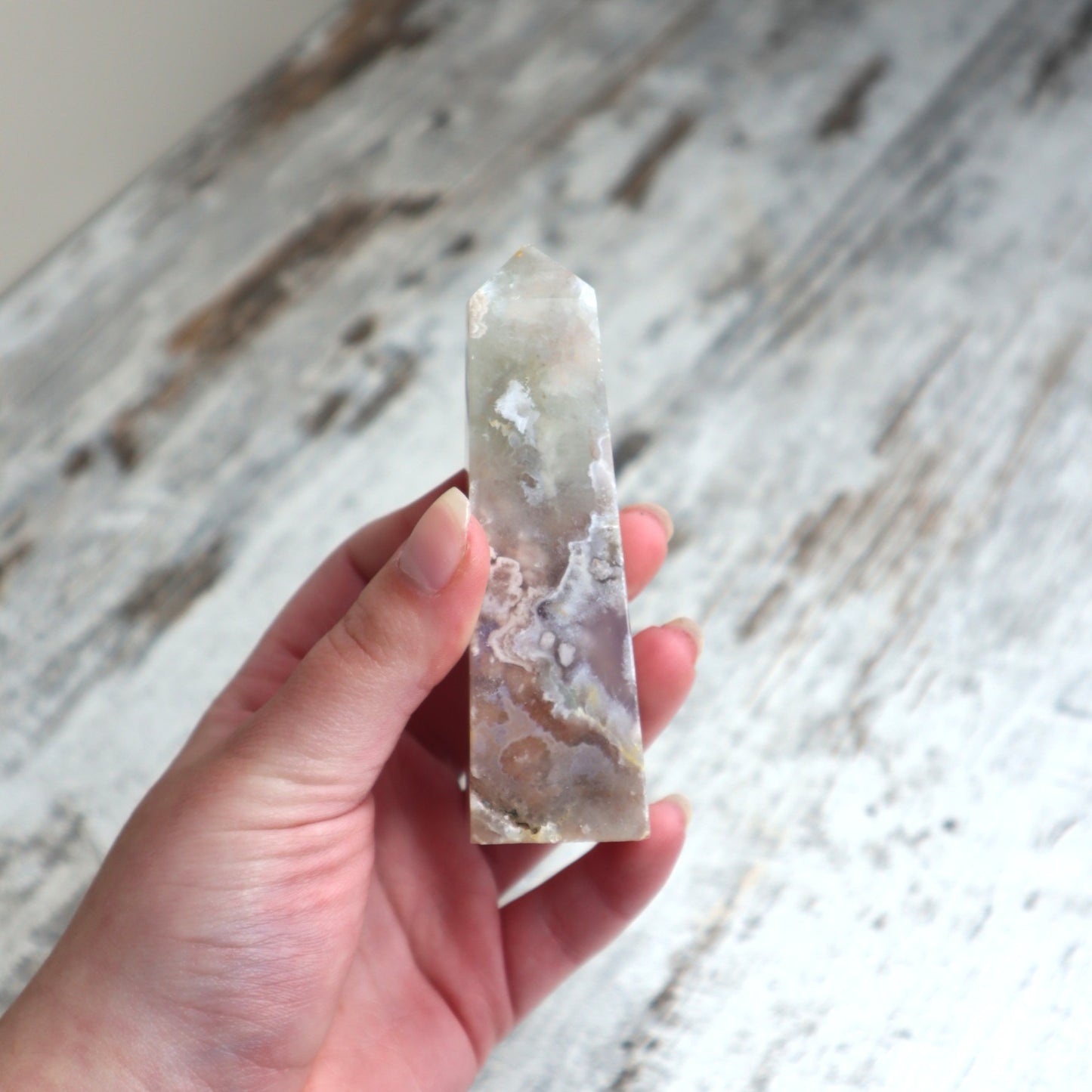 Flower Agate Tower | Growth, New Beginnings & Heart Awakening