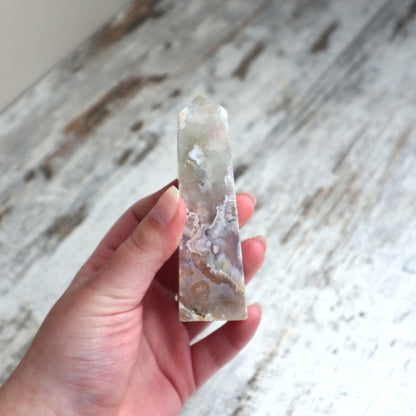 Flower Agate Tower | Growth, New Beginnings & Heart Awakening