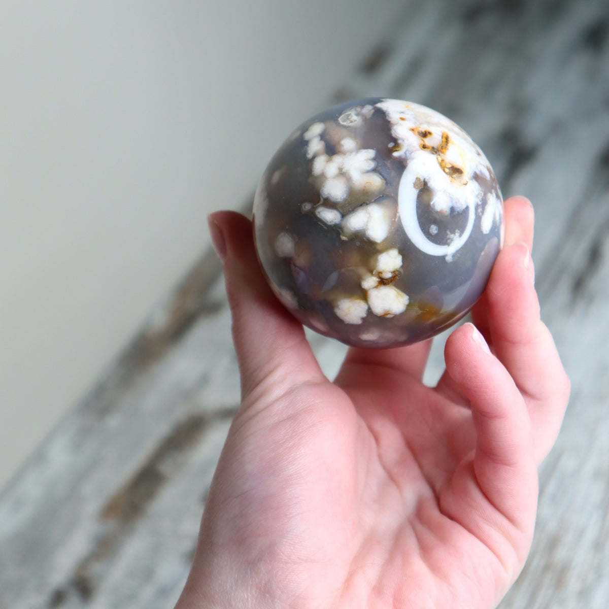 Flower Agate Sphere | Growth, Inner Strength &amp; New Beginnings
