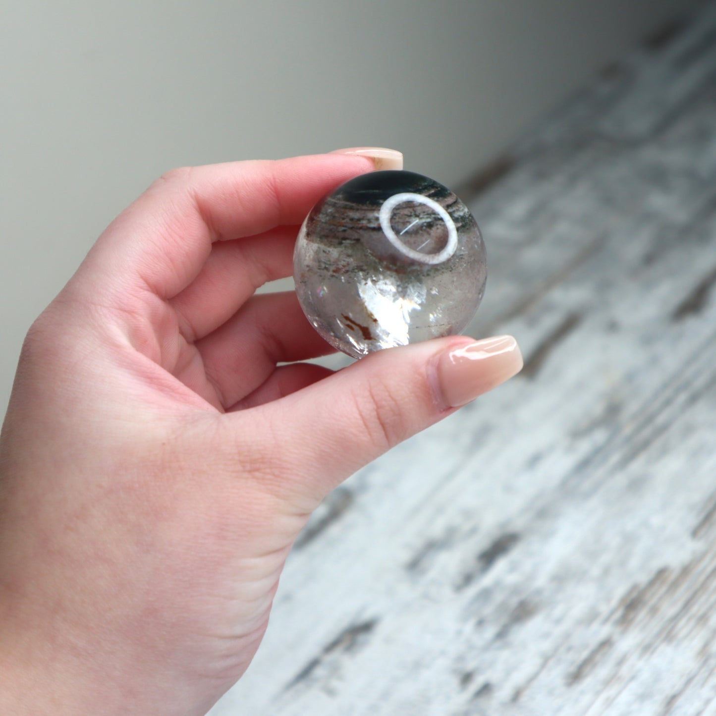 Garden Quartz (Lodolite) Sphere | Inner Worlds, Grounding & Manifestation