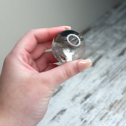 Garden Quartz (Lodolite) Sphere | Inner Worlds, Grounding & Manifestation