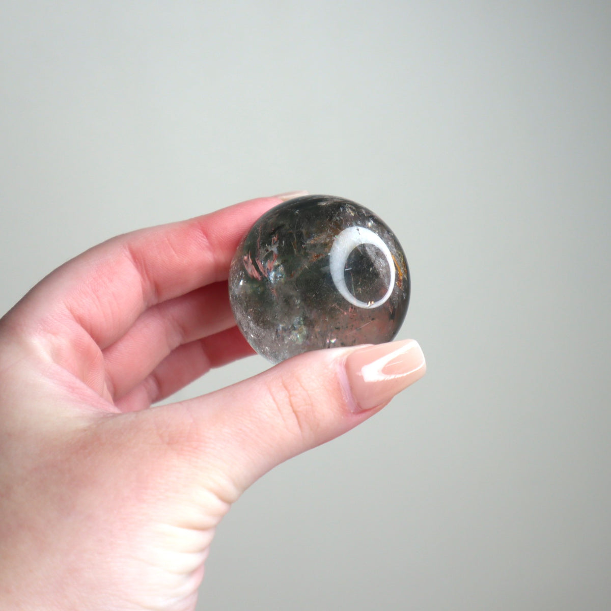 Garden Quartz (Lodolite) Sphere | Inner Worlds, Grounding &amp; Manifestation