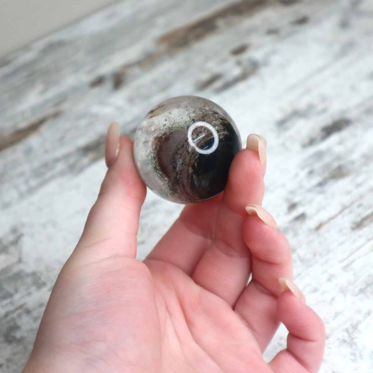 Garden Quartz (Lodolite) Sphere | Inner Worlds, Grounding &amp; Manifestation