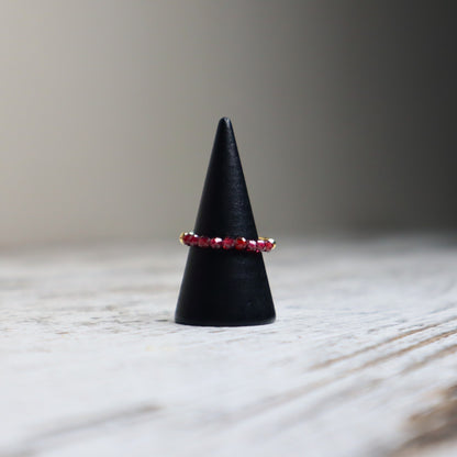 Garnet Beaded Ring | Passion, Confidence &amp; Grounding