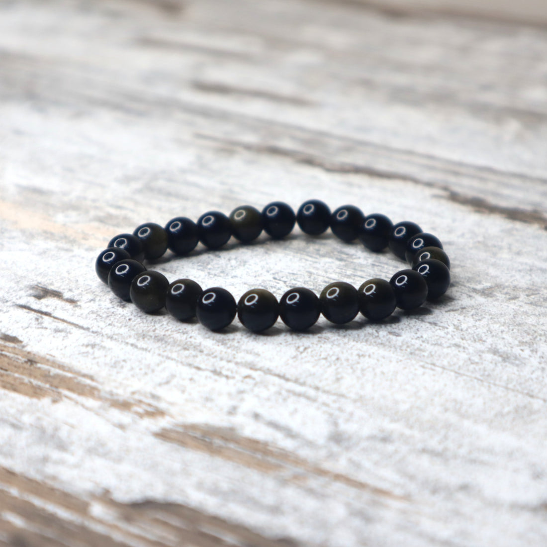Gold Sheen Obsidian Bead Bracelet | 8mm | Protection, Clarity &amp; Personal Power