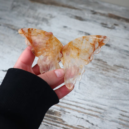 Golden Healer Butterfly on Stand | Healing, Vitality & Divine Light