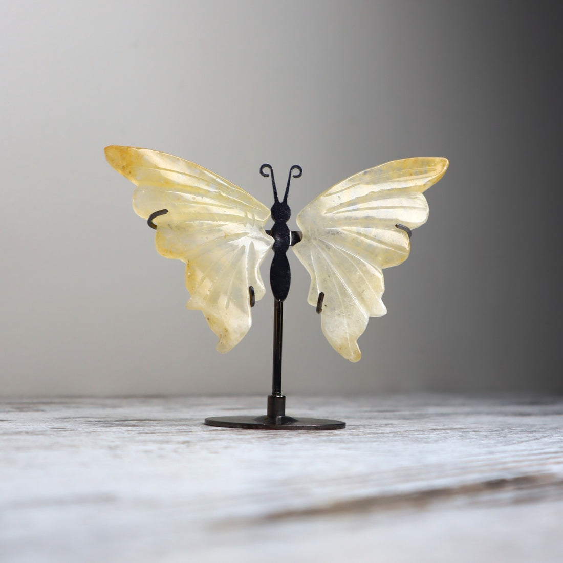 Golden Healer Butterfly on Stand | Transformation, Joy &amp; Inner Light