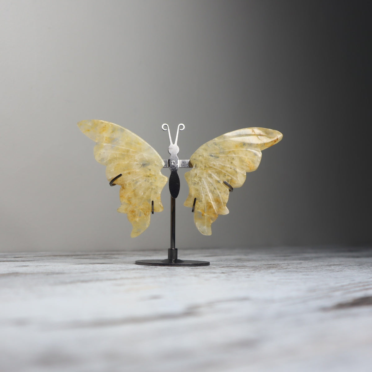 Golden Healer Butterfly on Stand | Transformation, Joy &amp; Inner Light