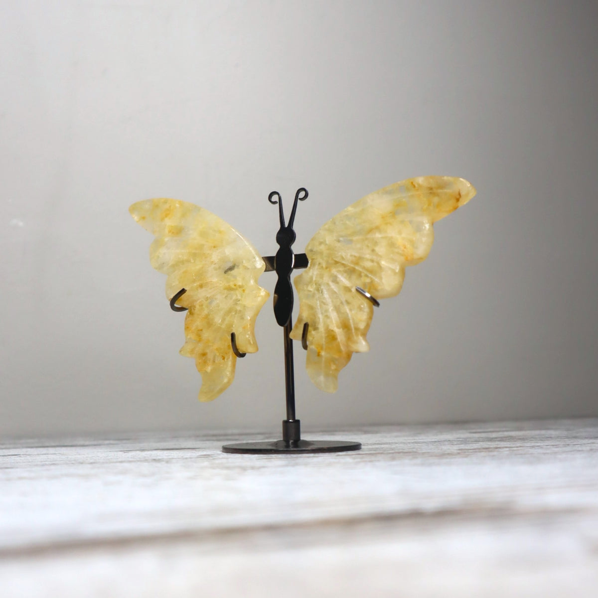 Golden Healer Butterfly on Stand | Transformation, Joy &amp; Inner Light