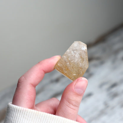 Golden Rutilated Quartz Mini Freeform | Inner Wisdom, Confidence &amp; Manifestation
