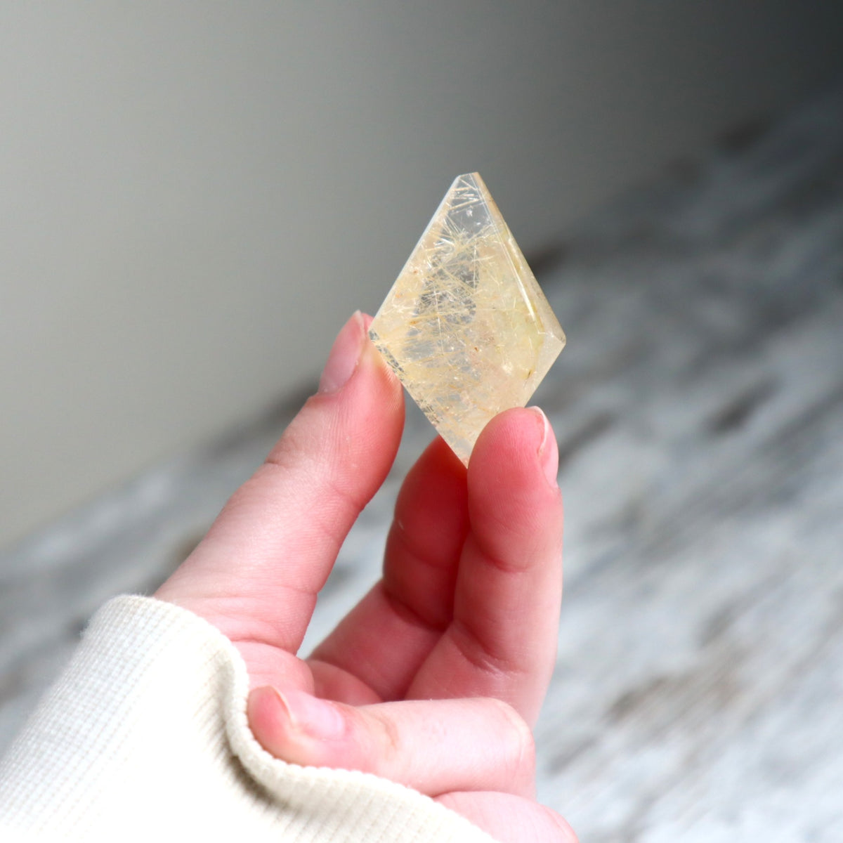 Golden Rutilated Quartz Mini Freeform | Manifestation, Clarity &amp; Positive Transformation