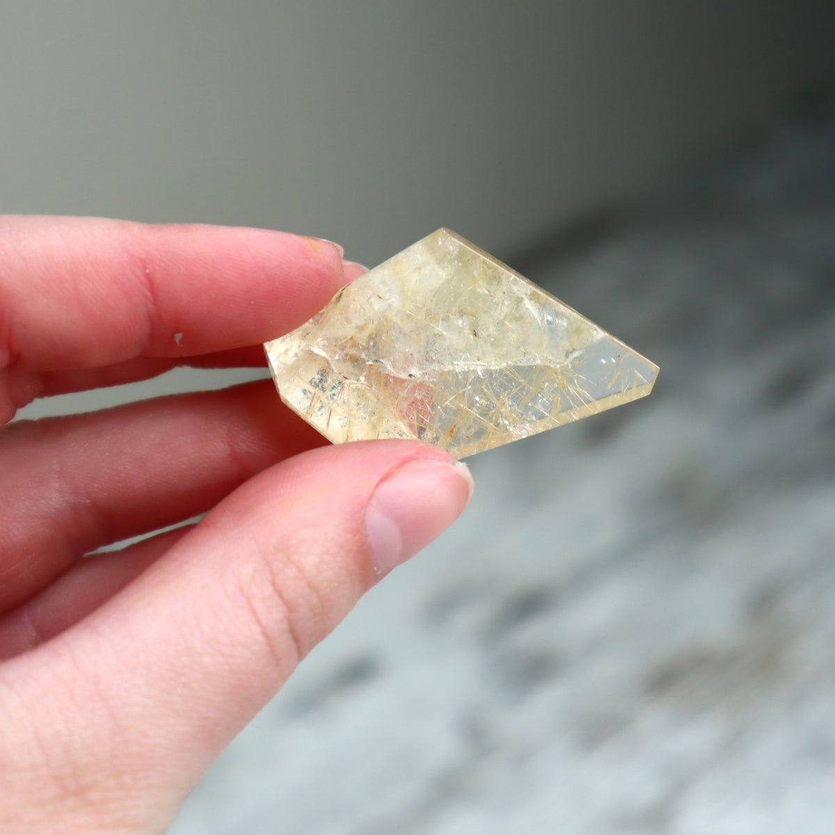 Golden Rutilated Quartz Mini Freeform | Manifestation, Clarity &amp; Positive Transformation