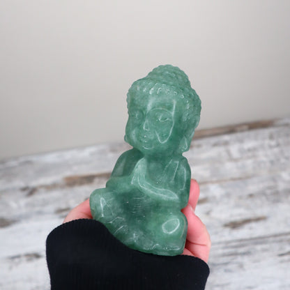 Green Aventurine Buddha Carving | Abundance, Growth & Luck
