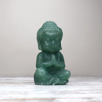 Green Aventurine Buddha Carving | Abundance, Growth & Luck