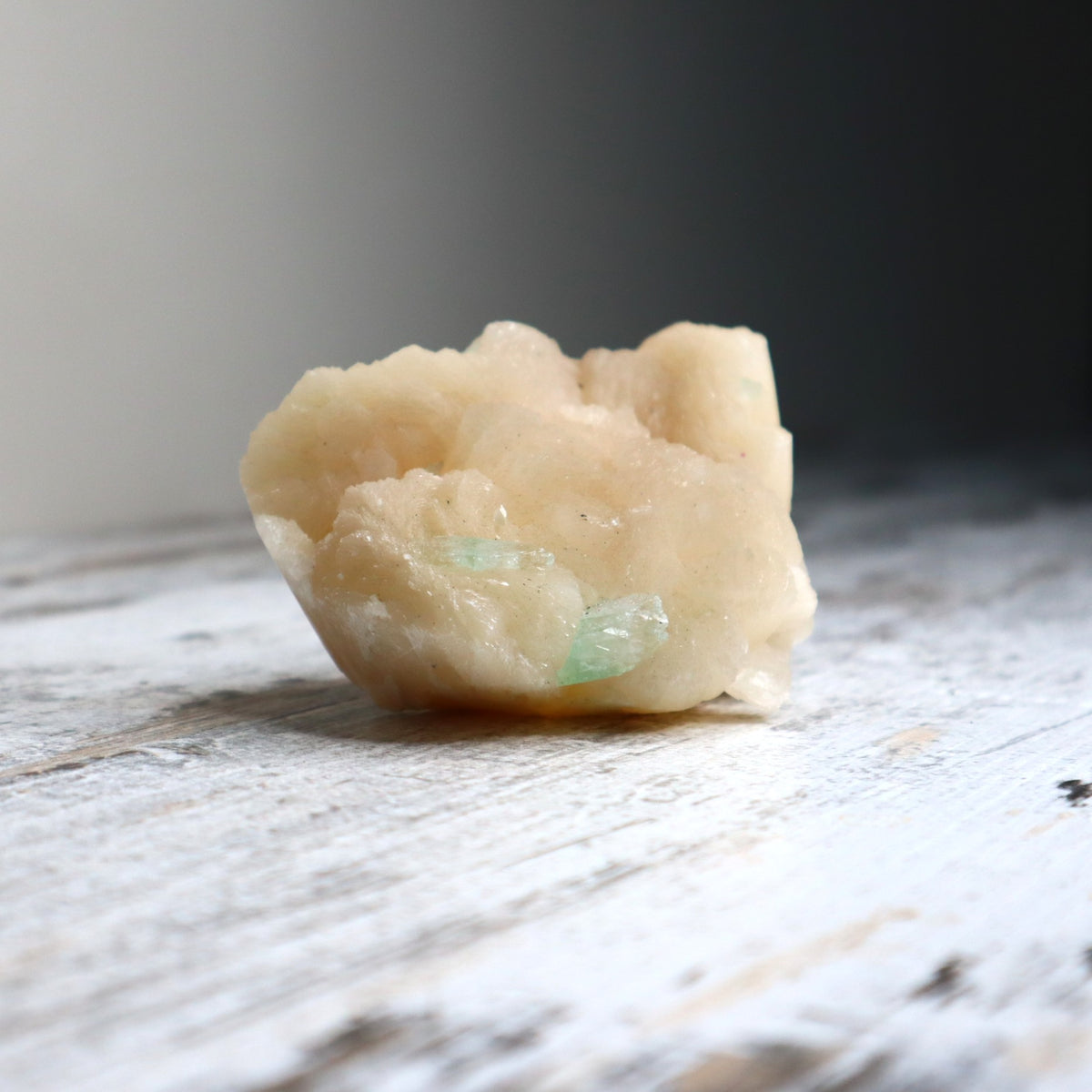 Green Apophyllite on Stilbite Cluster | Calm, Intuition &amp; Heart-Centred Clarity
