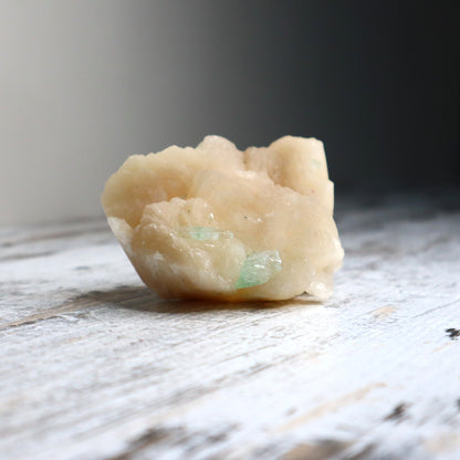 Green Apophyllite on Stilbite Cluster | Calm, Intuition &amp; Heart-Centred Clarity