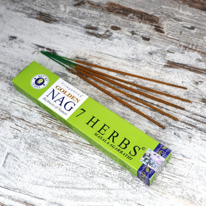 Golden Nag 7 HERBS Incense