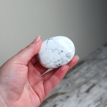 Howlite Palm Stone | Calm, Patience & Emotional Release