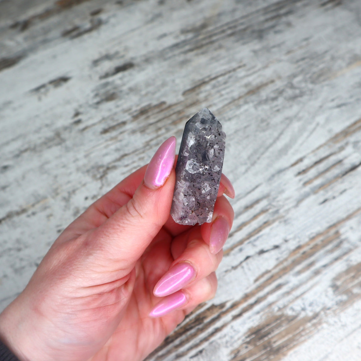 Druzy Icy Blue Agate Tower | Stillness + Inner Clarity