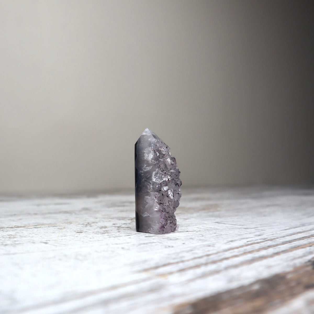 Druzy Icy Blue Agate Tower | Stillness + Inner Clarity